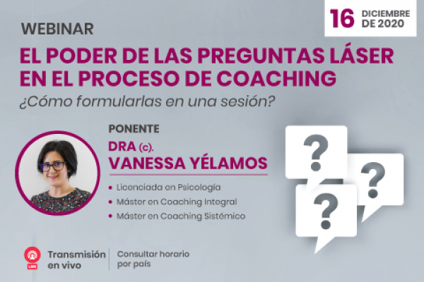 Webinar sobre las preguntas láser en el proceso de coaching en el que participa UNINI